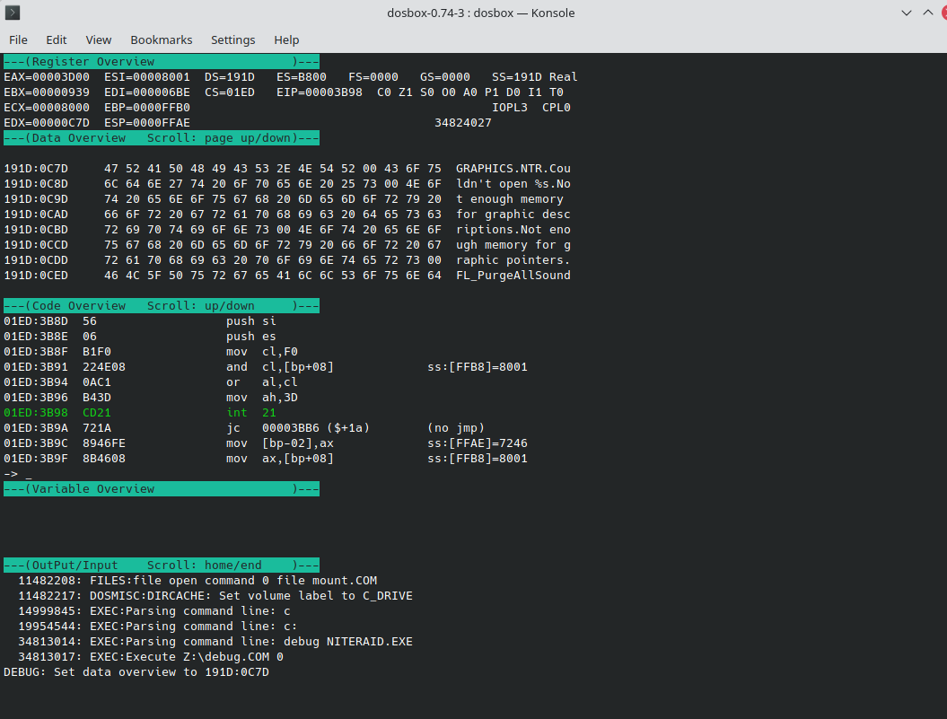 Dosbox finding graphics filename